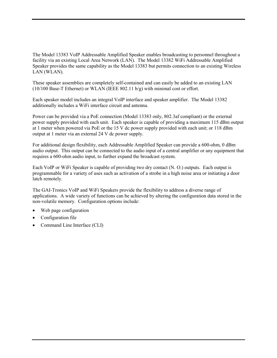 General information, Product overview | GAI-Tronics 13382 WiFi and VoIP Addressable Amplified Speakers Manual User Manual | Page 7 / 27