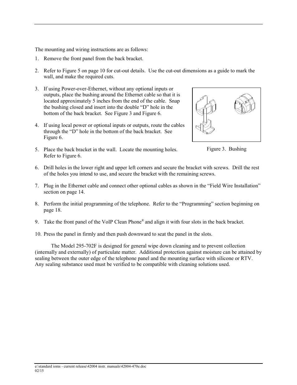 Model 295-702f | GAI-Tronics 295-702F, 295-702W VoIP Clean Telephones User Manual | Page 8 / 23