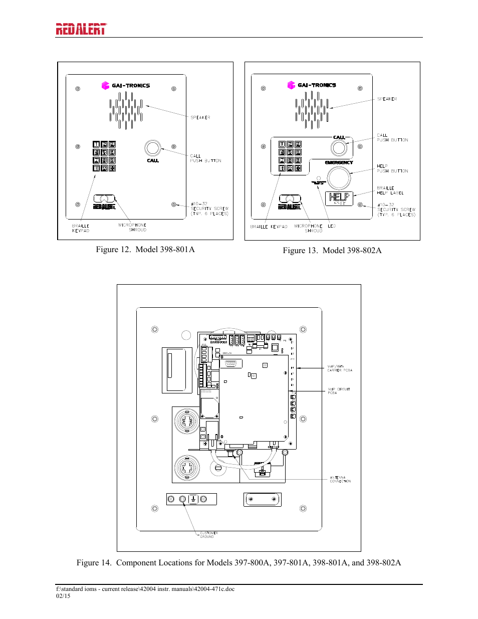 GAI-Tronics 393-800A RED ALERT Hands-free WiFi Telephones User Manual | Page 13 / 31