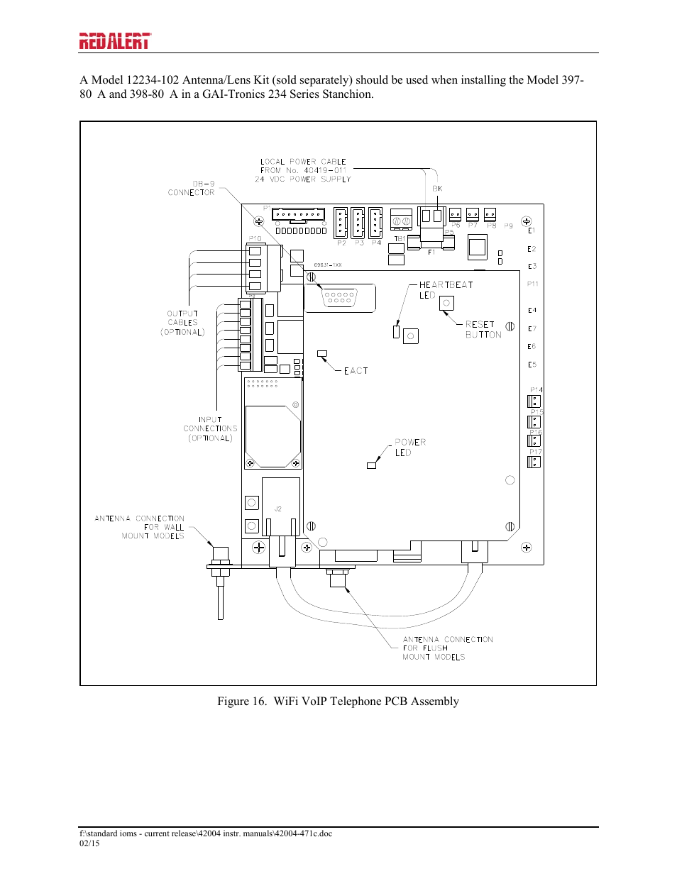 GAI-Tronics 393-800A RED ALERT Hands-free WiFi Telephones User Manual | Page 16 / 31