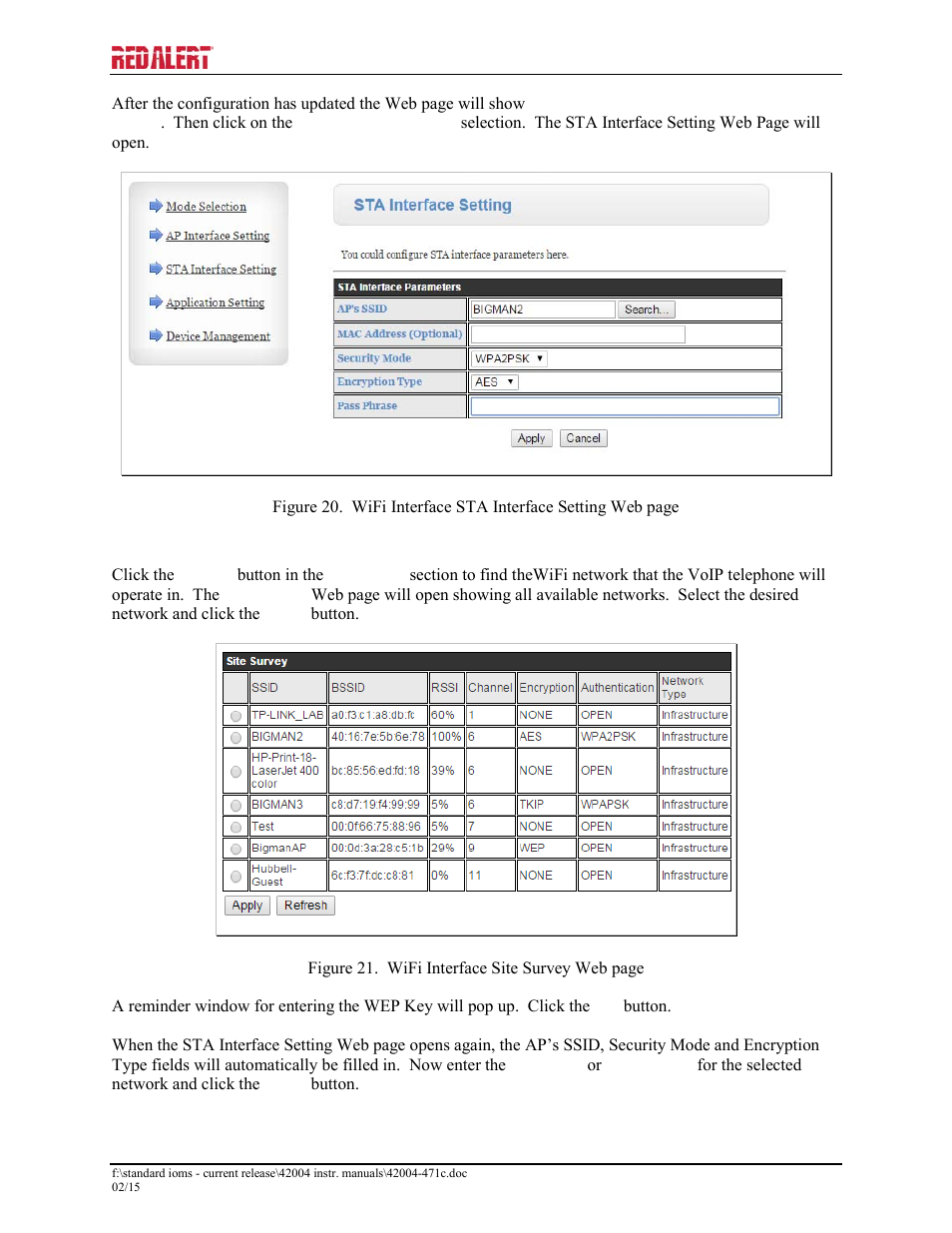 GAI-Tronics 393-800A RED ALERT Hands-free WiFi Telephones User Manual | Page 23 / 31