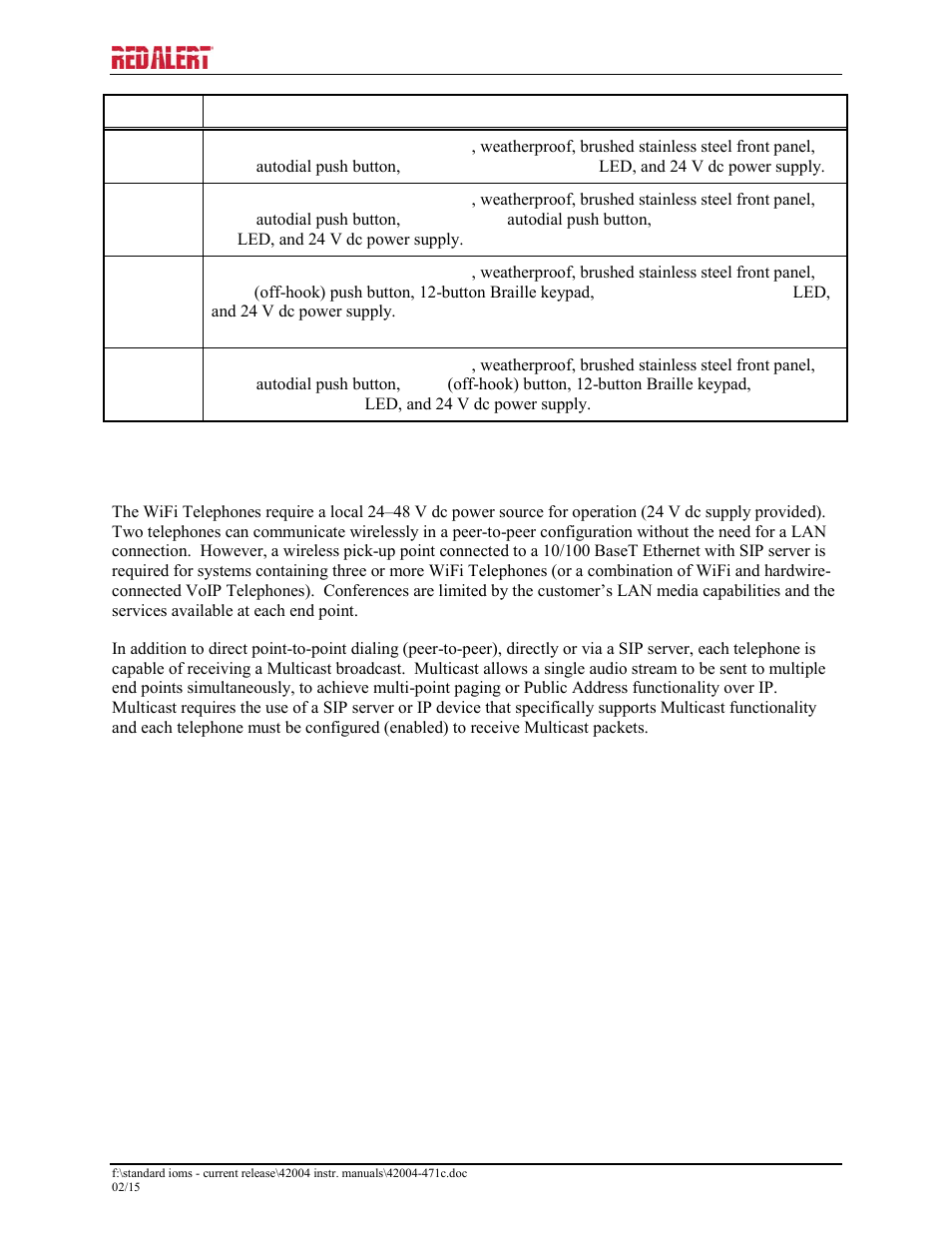 System requirements and limitations | GAI-Tronics 393-800A RED ALERT Hands-free WiFi Telephones User Manual | Page 4 / 31