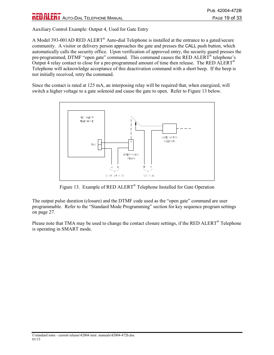 GAI-Tronics 393-001AD,  RED ALERT Auto-dial Telephones User Manual | Page 21 / 36