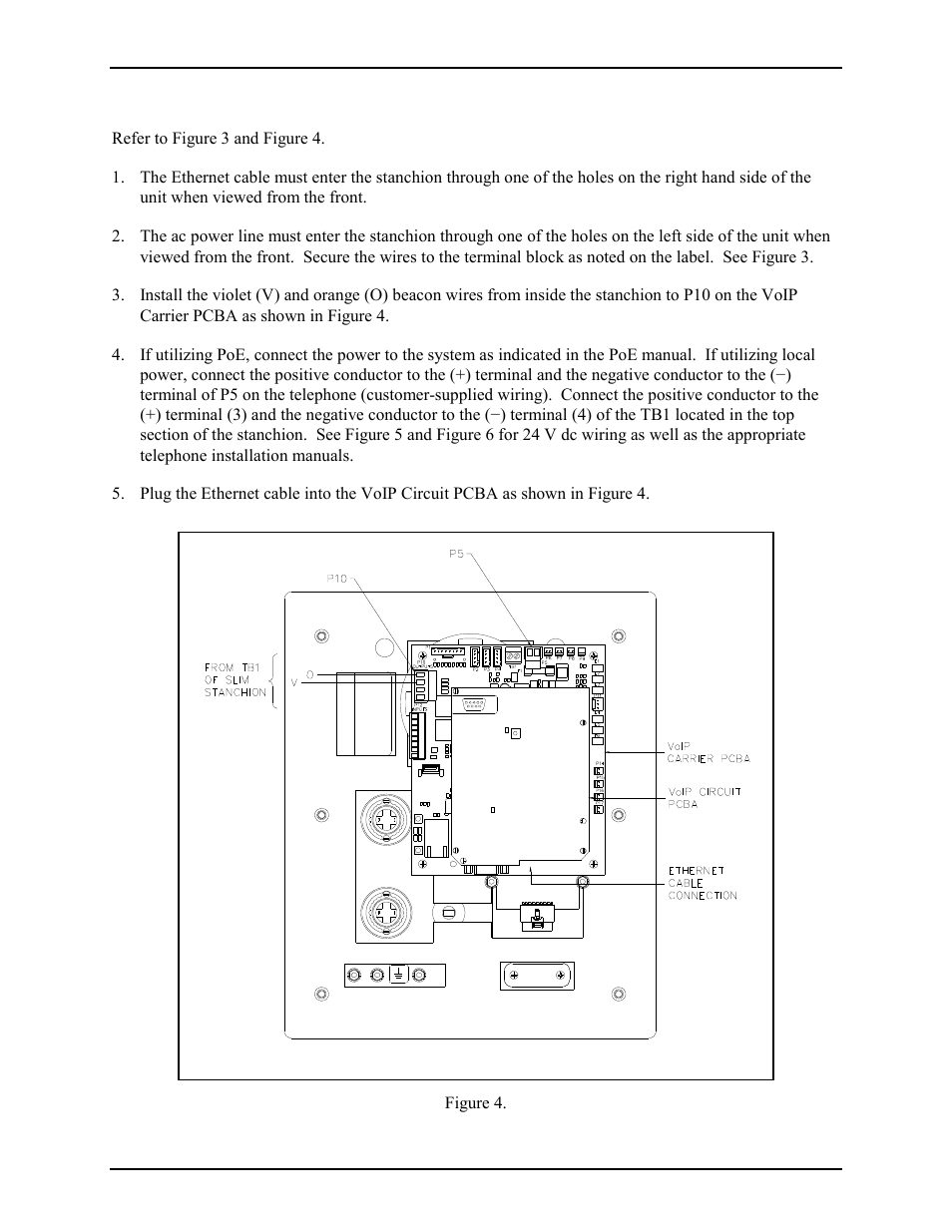 Voip telephone wiring | GAI-Tronics 239WM-001 Slim Wall-Mount Stanchions User Manual | Page 6 / 10