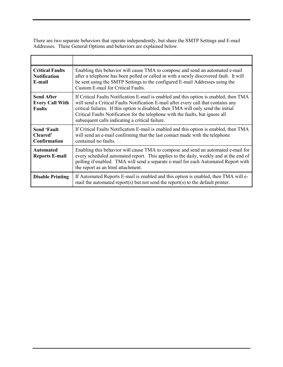 General options | GAI-Tronics TMA Version 7.5.0 Telephone Management Application (TMA) User Guide (Ver. 7.5.0 and newer) User Manual | Page 115 / 131