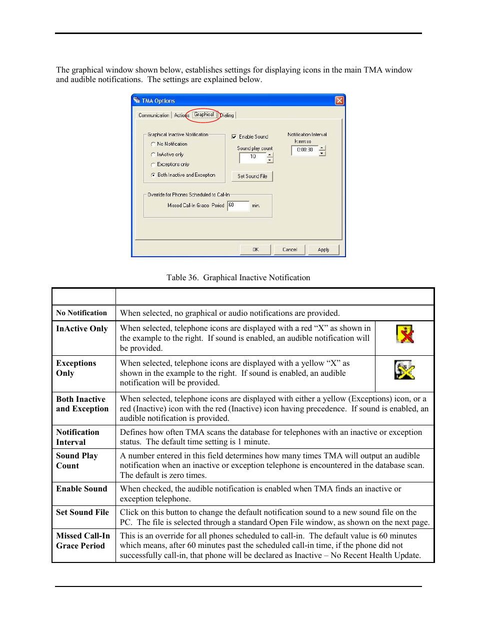 Graphical window | GAI-Tronics TMA Version 7.5.0 Telephone Management Application (TMA) User Guide (Ver. 7.5.0 and newer) User Manual | Page 123 / 131