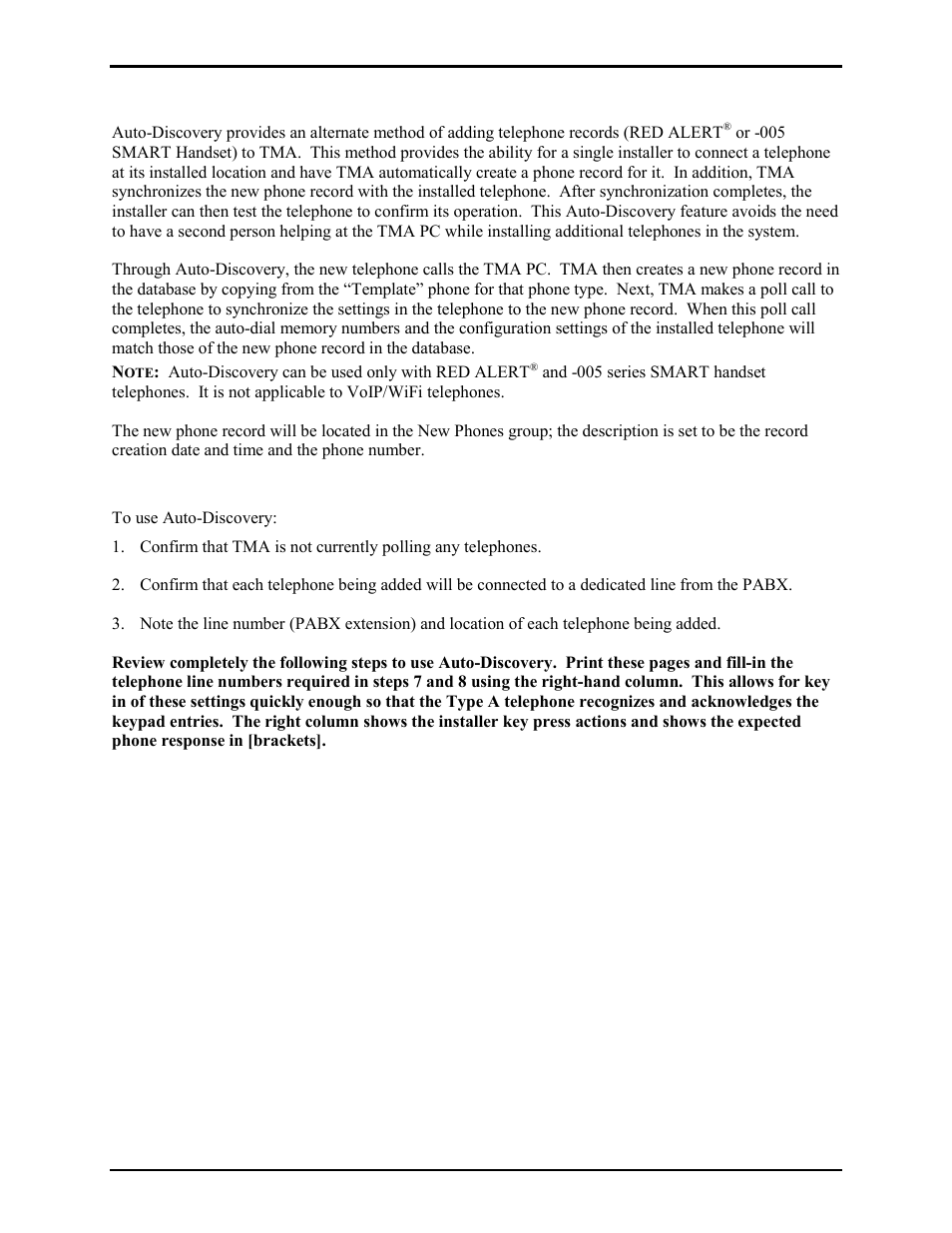 Auto-discovery | GAI-Tronics TMA Version 7.5.0 Telephone Management Application (TMA) User Guide (Ver. 7.5.0 and newer) User Manual | Page 18 / 131