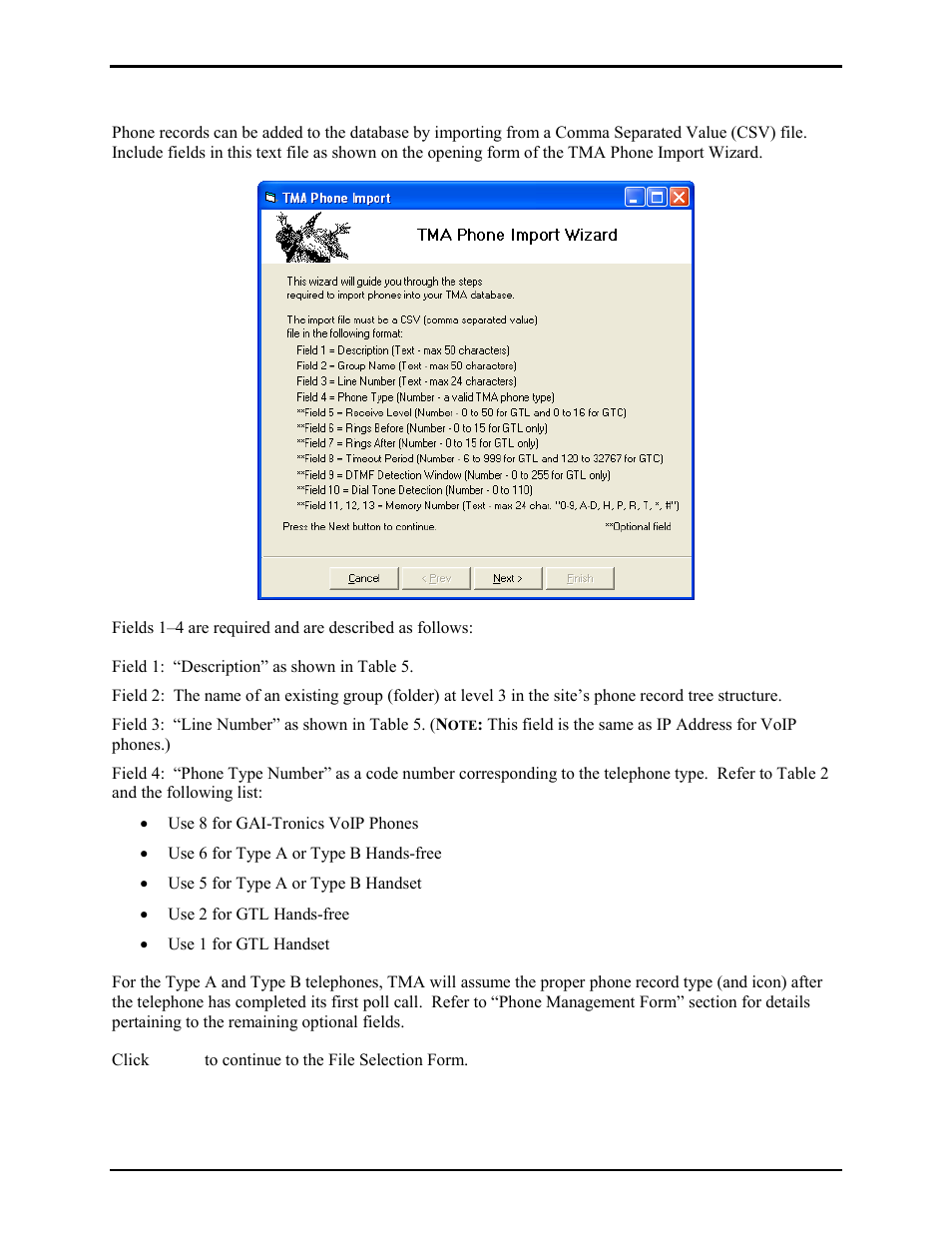 Import | GAI-Tronics TMA Version 7.5.0 Telephone Management Application (TMA) User Guide (Ver. 7.5.0 and newer) User Manual | Page 24 / 131