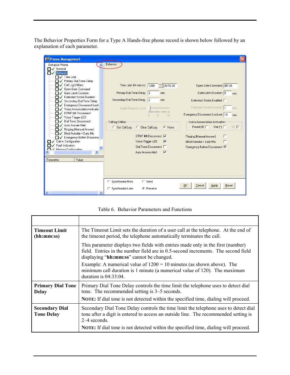 Behavior | GAI-Tronics TMA Version 7.5.0 Telephone Management Application (TMA) User Guide (Ver. 7.5.0 and newer) User Manual | Page 32 / 131