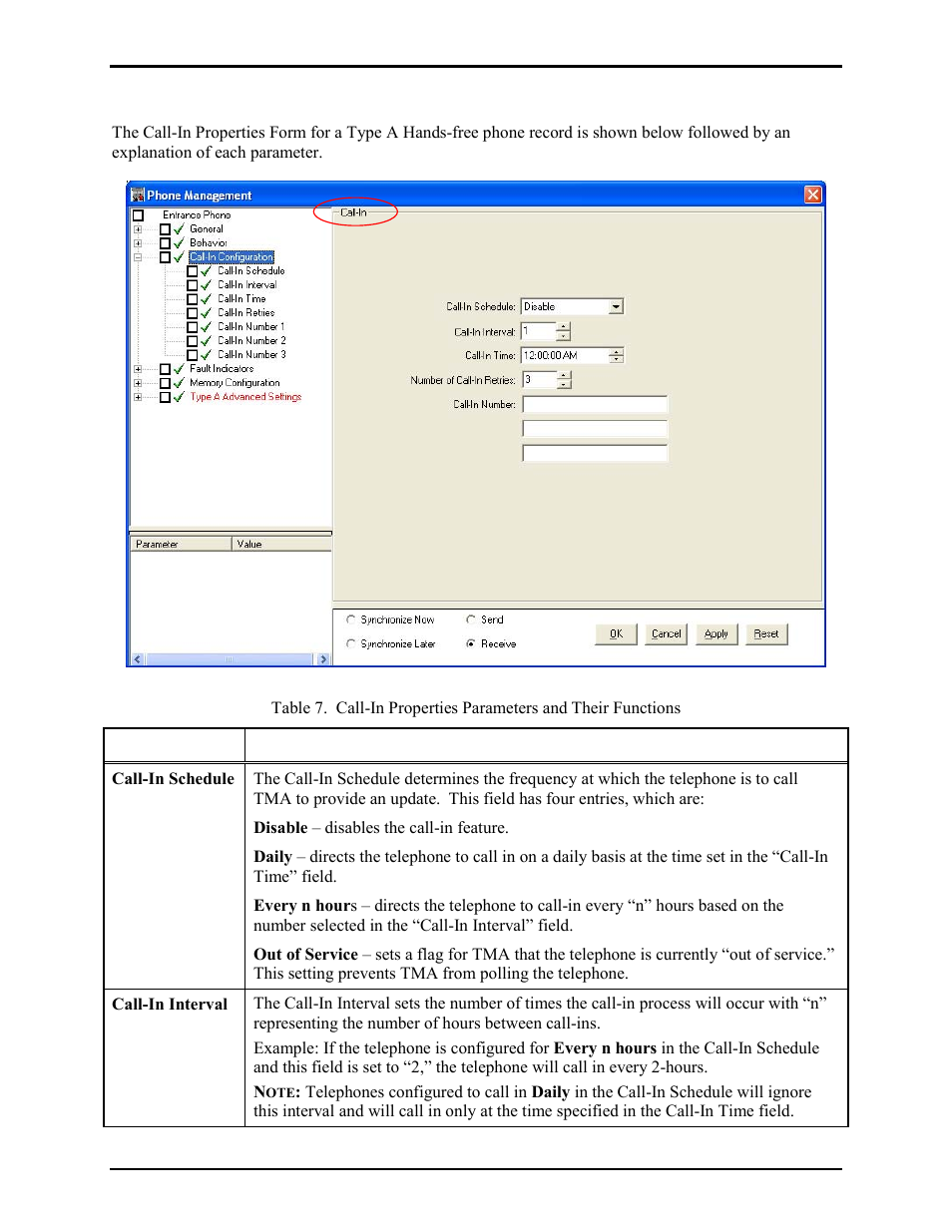 Call-in configuration | GAI-Tronics TMA Version 7.5.0 Telephone Management Application (TMA) User Guide (Ver. 7.5.0 and newer) User Manual | Page 35 / 131
