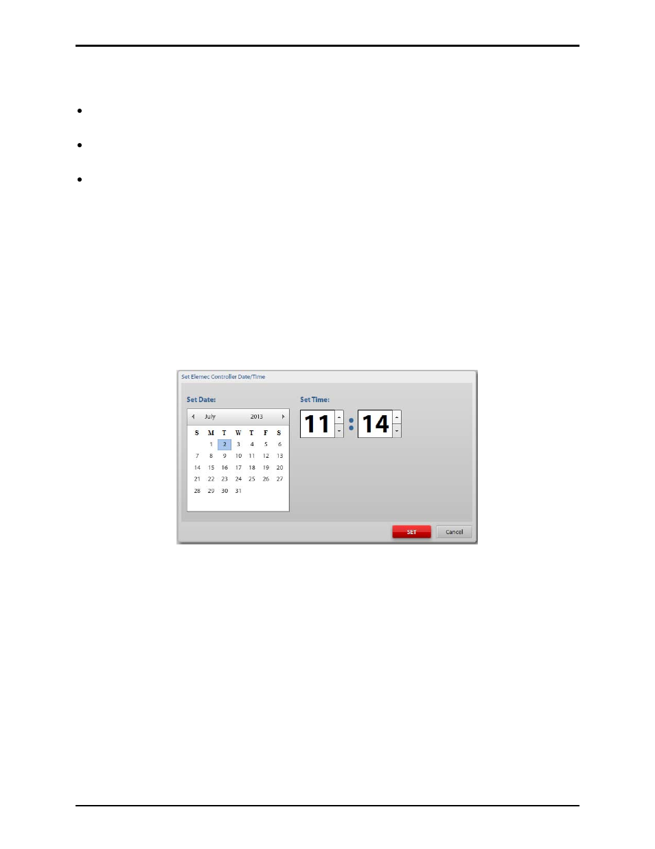 Connection settings, Date / time, Sound | System snapshots | GAI-Tronics Elemec3 Portal User Manual - Version 1.2 User Manual | Page 16 / 37