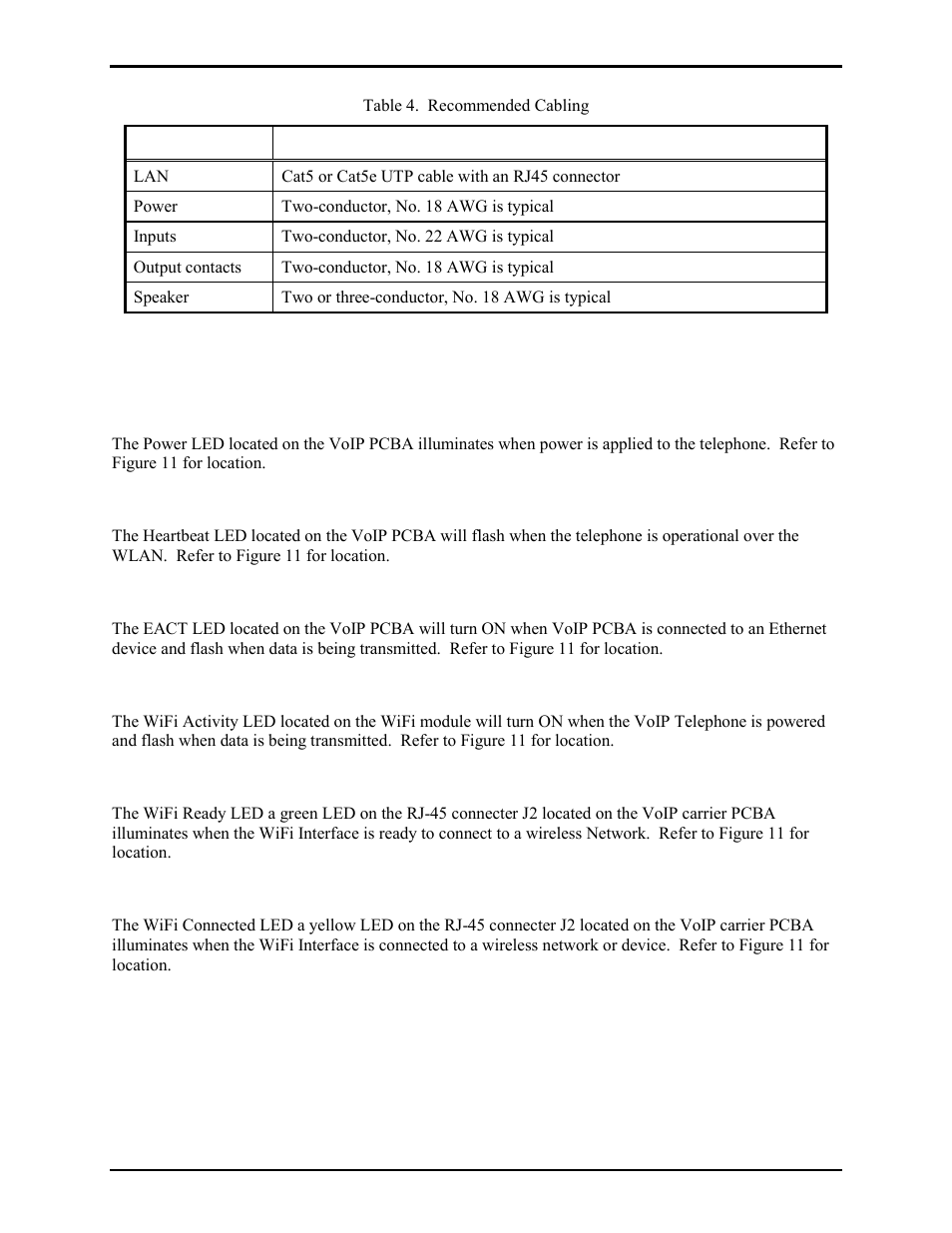 Status indication, Power, Heartbeat | Eact, Wifi activity (wifi units only), Wifi ready (wifi units only), Wifi connected (wifi units only) | GAI-Tronics 352-7xx Division 1 VoIP Page Phones - Wired and WiFi User Manual | Page 14 / 30
