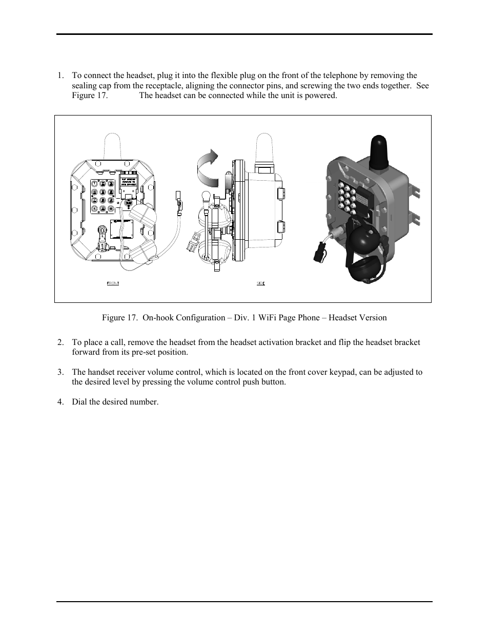 7x3 & 352-8x3 headset operation | GAI-Tronics 352-7xx Division 1 VoIP Page Phones - Wired and WiFi User Manual | Page 22 / 30