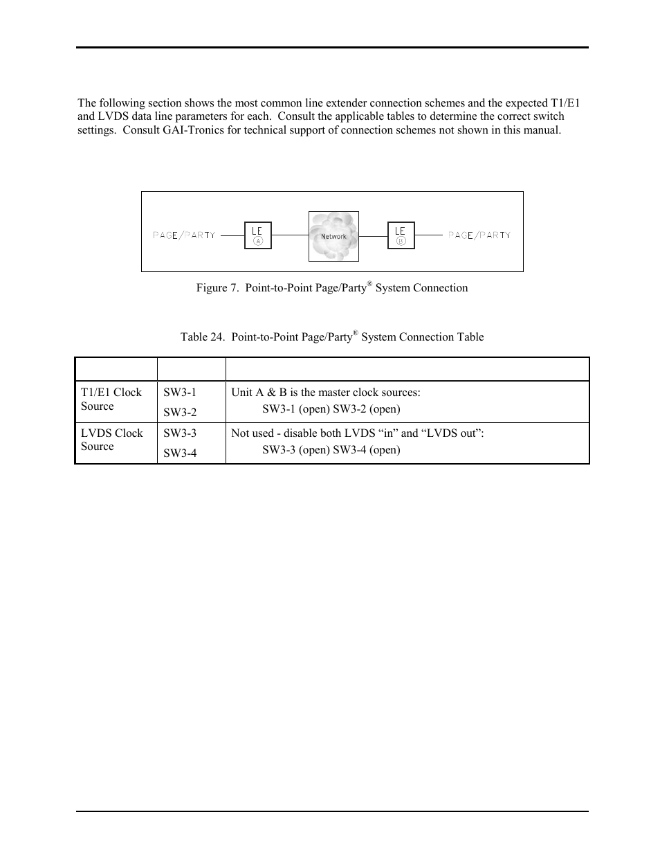 Typical data link settings | GAI-Tronics LE300-IP Page/Party Line Extender User Manual | Page 25 / 72