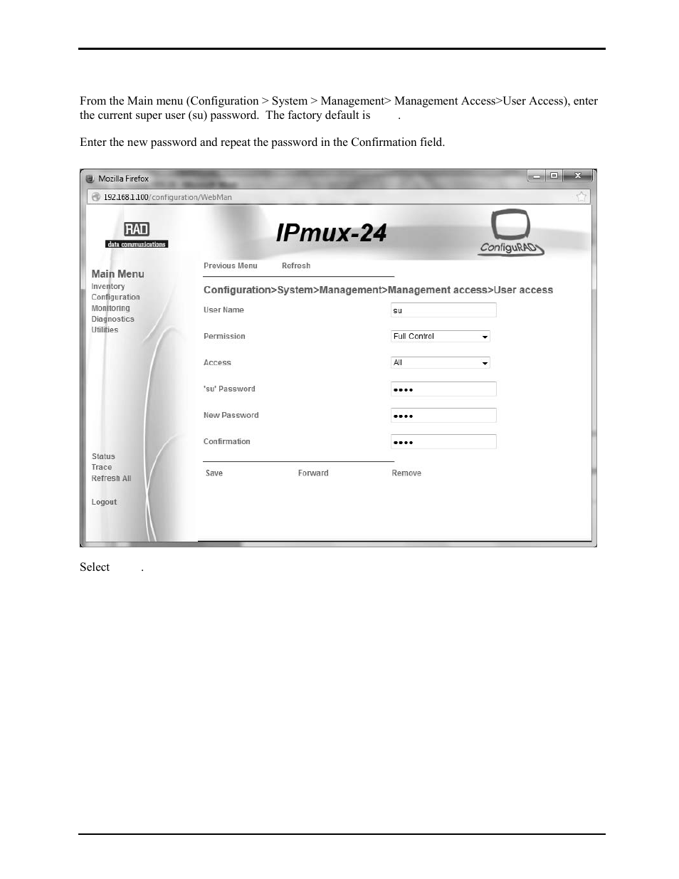 Changing the default password | GAI-Tronics LE300-IP Page/Party Line Extender User Manual | Page 44 / 72