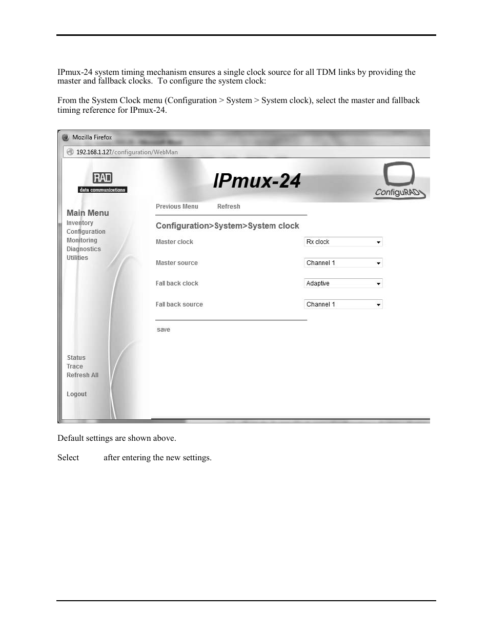 Configuring the system clock | GAI-Tronics LE300-IP Page/Party Line Extender User Manual | Page 45 / 72