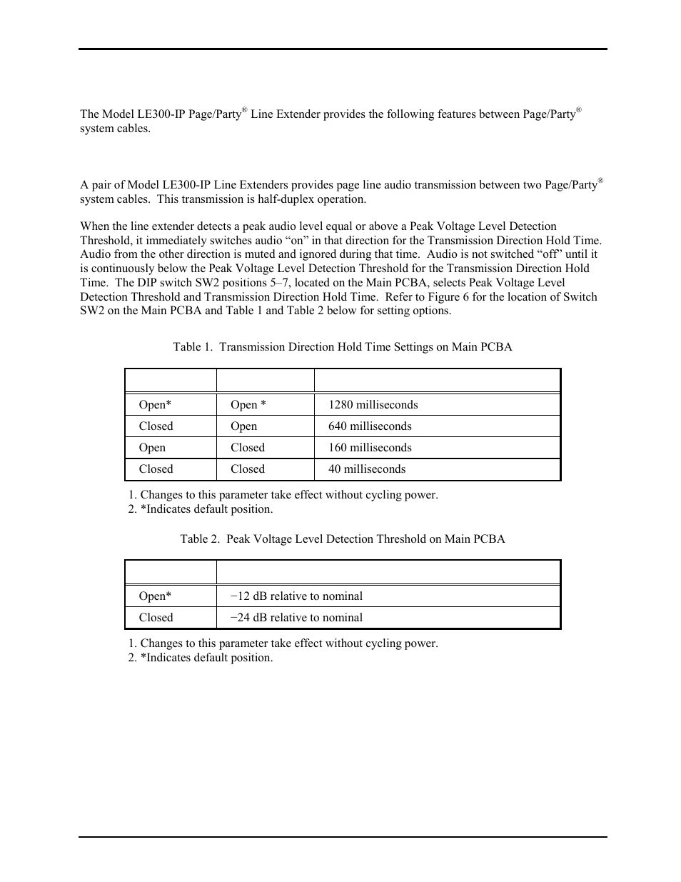 Features and functions, Page line audio transmission | GAI-Tronics LE300-IP Page/Party Line Extender User Manual | Page 9 / 72