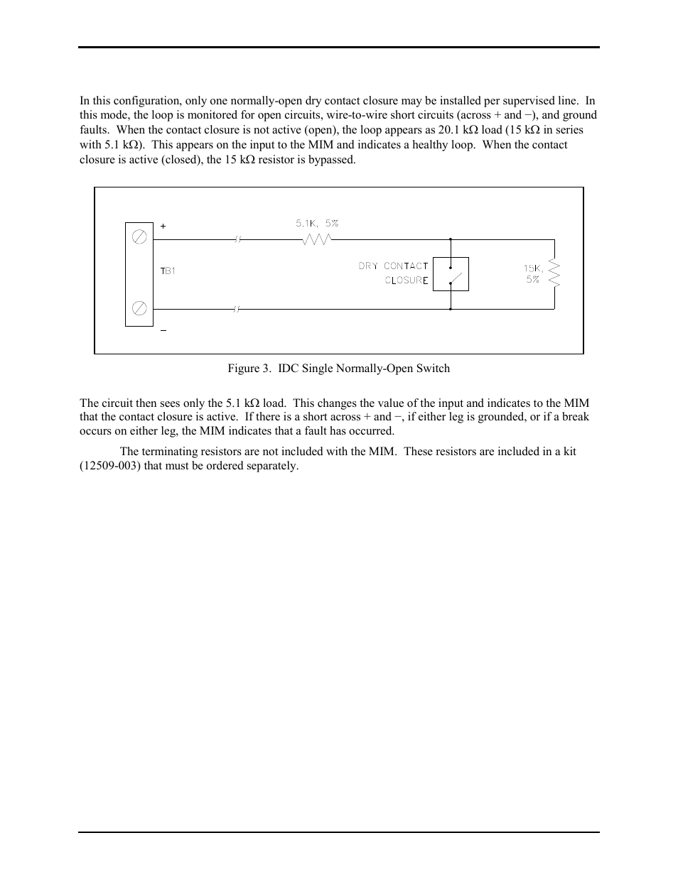 Model 2: idc single normally-open (n.o.) switch | GAI-Tronics  378-002  Monitored Input Module (MIM) Station User Manual | Page 6 / 11