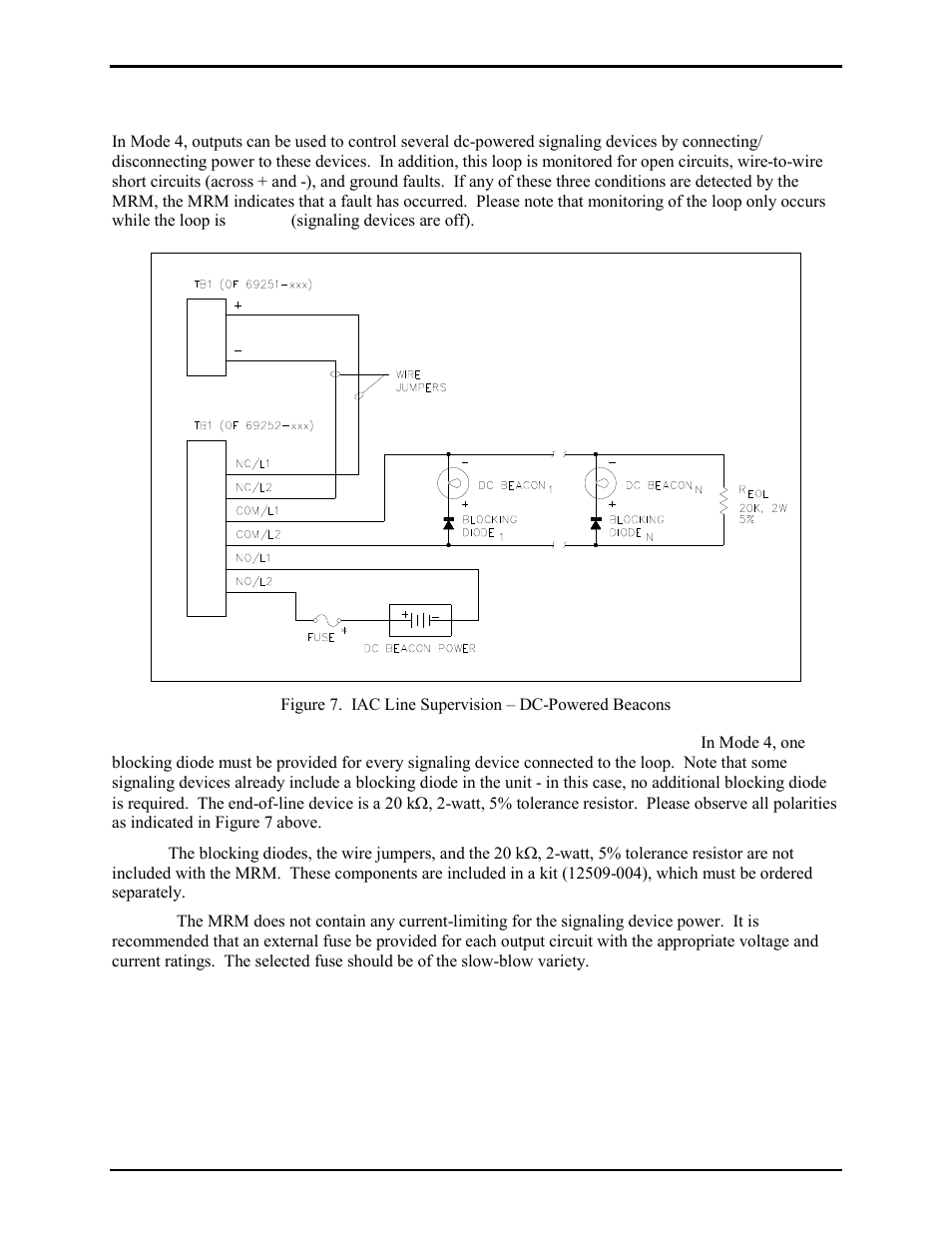 Mode 4: iac line supervision | GAI-Tronics 379-002 Monitored RElay Module (MRM) Stations User Manual | Page 9 / 14