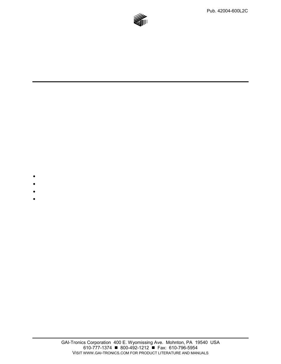 GAI-Tronics 12580-001 Audio Distribution Module User Manual | 18 pages