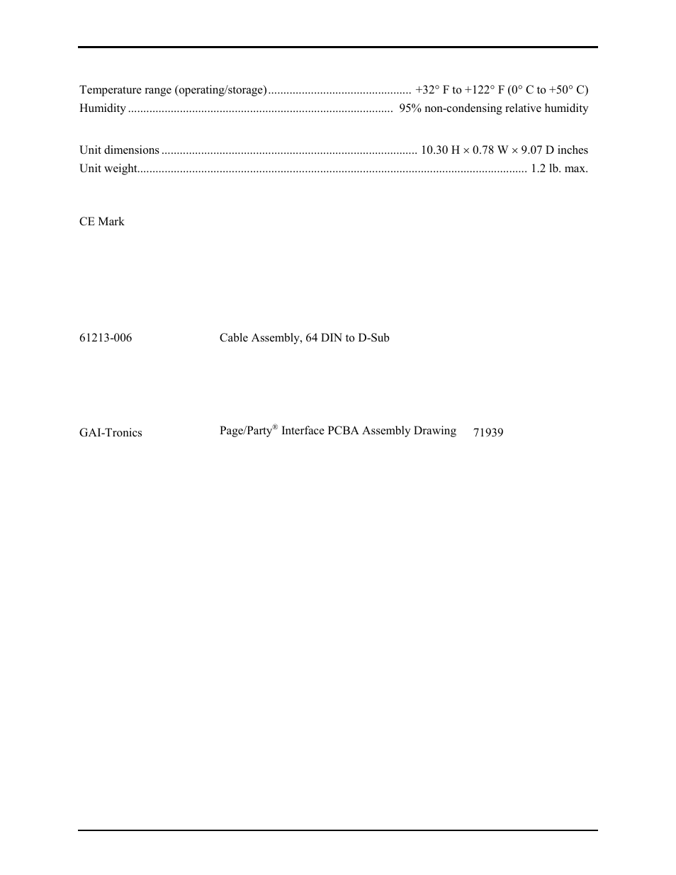 Accessories, Reference to assembly/model drawings | GAI-Tronics 69255-001 Page/Party Interface PCBA User Manual | Page 10 / 11