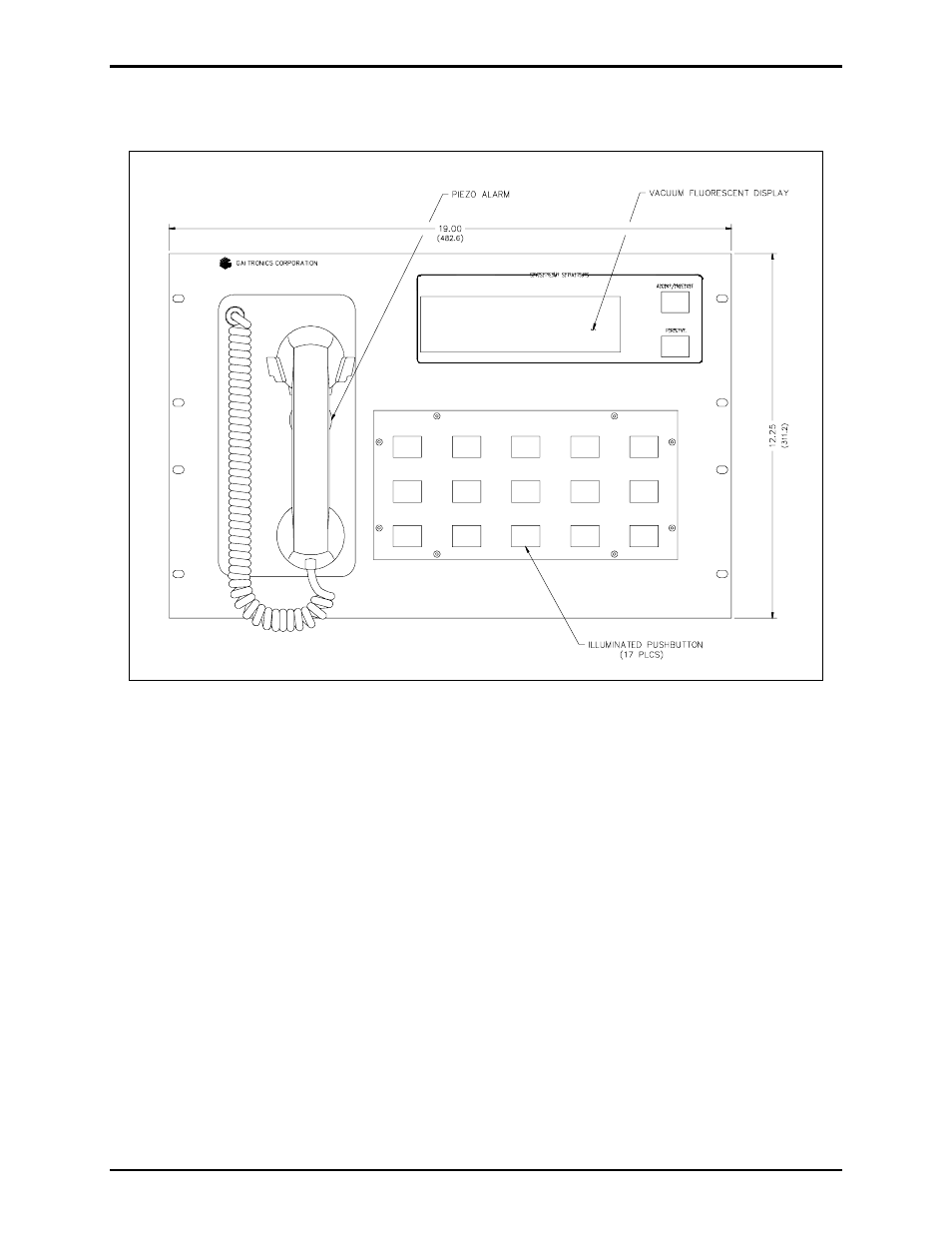 Hardware configuration | GAI-Tronics 12576-115 Access Panel with VFD, 3x5 User Manual | Page 2 / 9