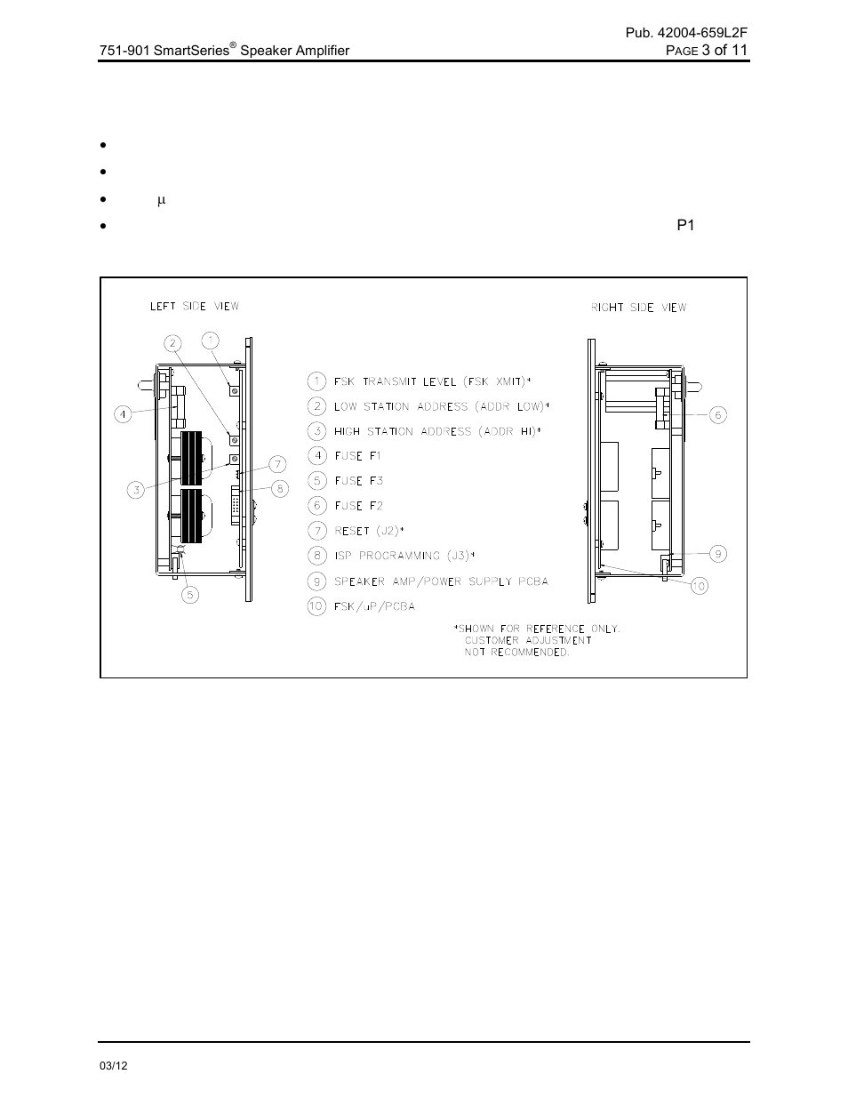 Internal components | GAI-Tronics 751-901 SmartSeries Speaker Amplifier User Manual | Page 4 / 13