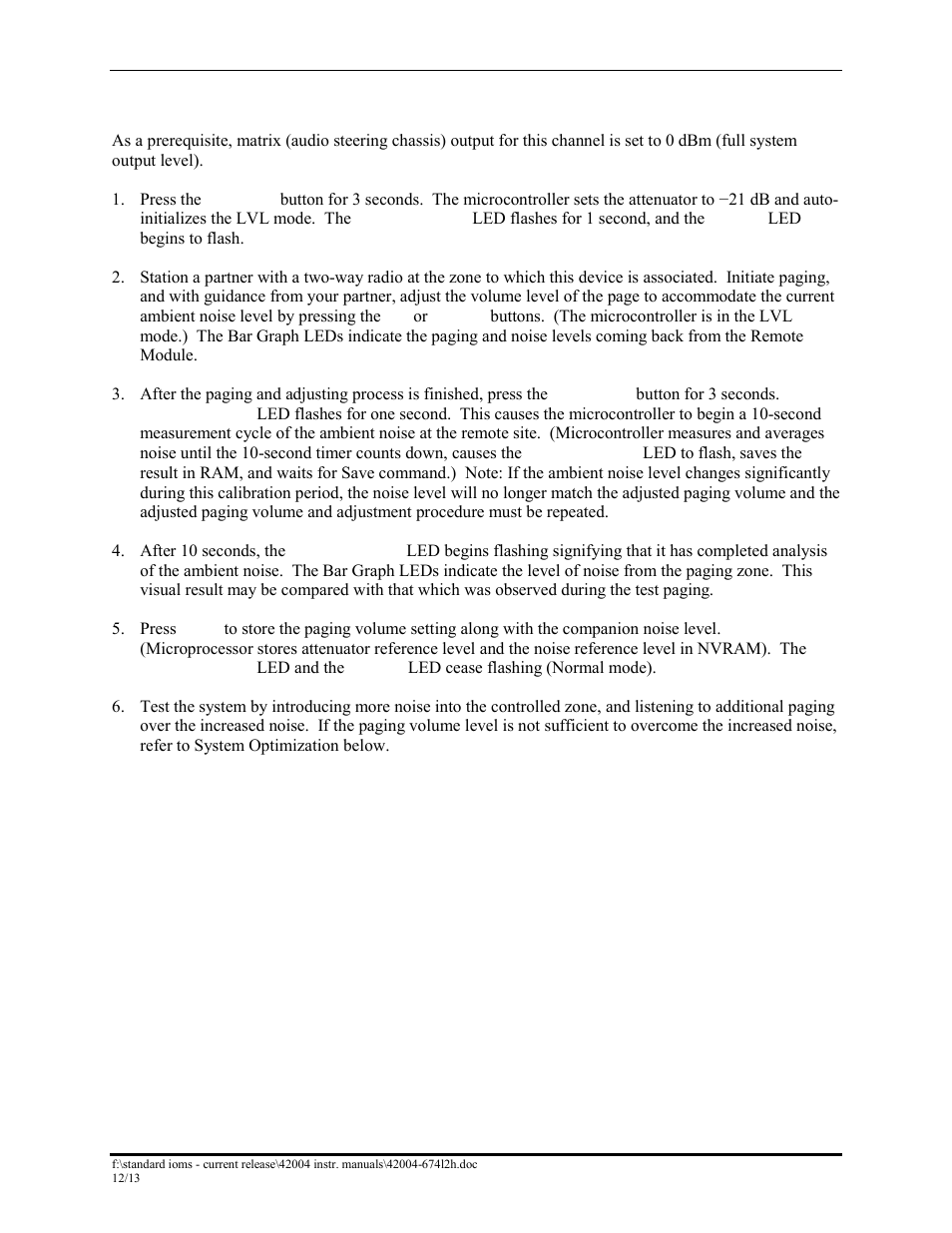 Setup procedure | GAI-Tronics 12389-001 NOVA PA/GA Systems S.M.A.R.T. Modules User Manual | Page 16 / 27