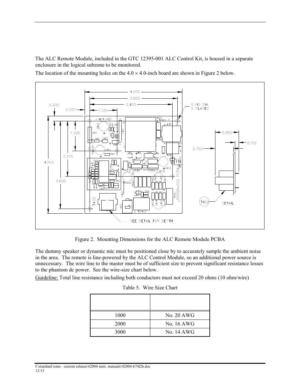 Alc remote module, Description | GAI-Tronics 12389-001 NOVA PA/GA Systems S.M.A.R.T. Modules User Manual | Page 20 / 27