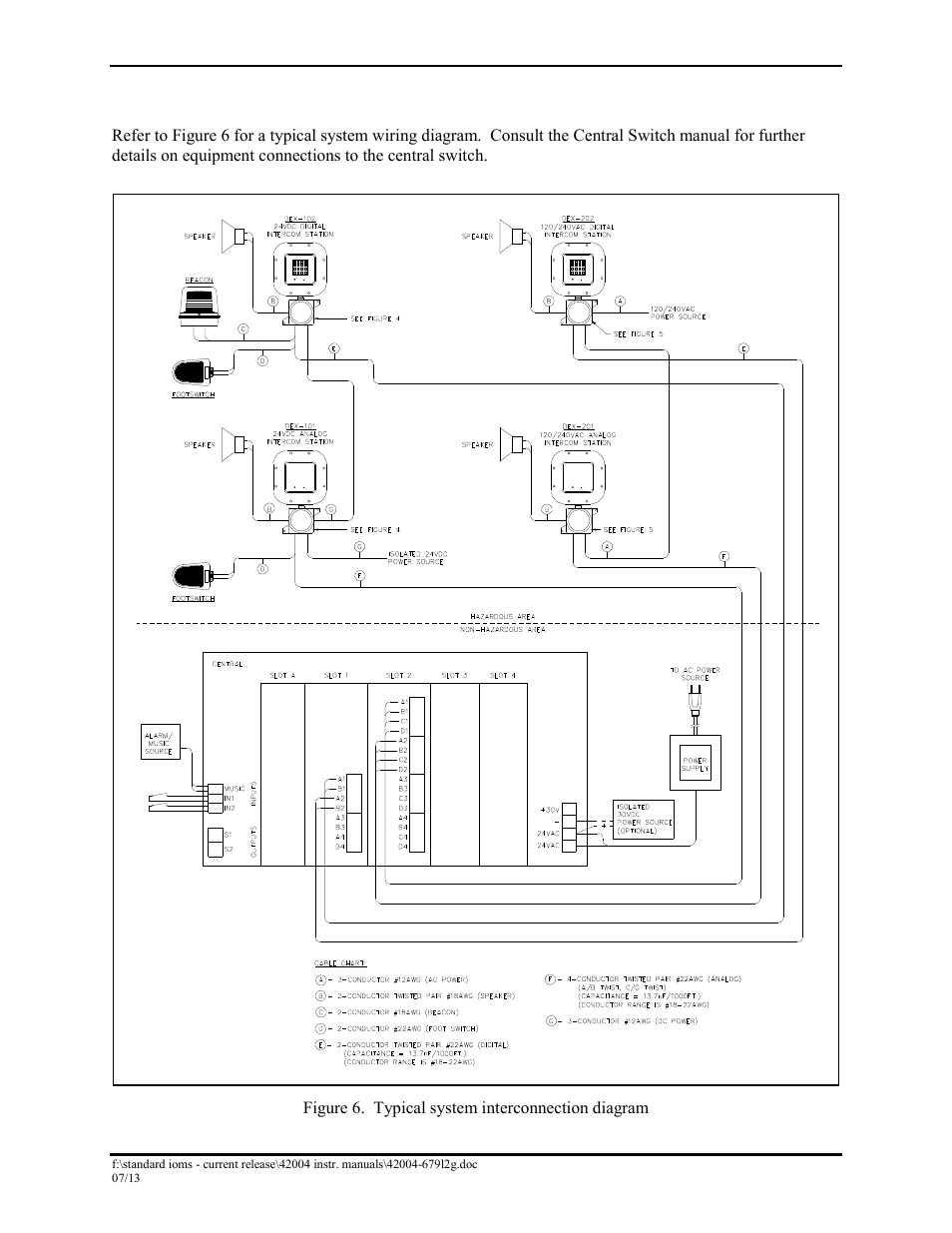 System interconnection | GAI-Tronics DEX-101 Hazardous Area Driller's Intercom Station User Manual | Page 10 / 15