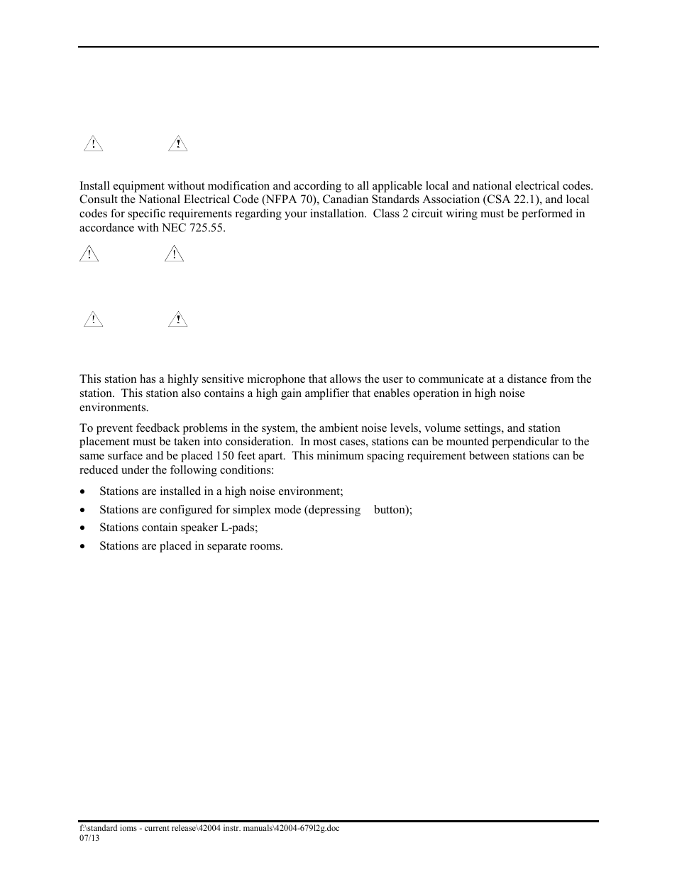 Installation, General information | GAI-Tronics DEX-101 Hazardous Area Driller's Intercom Station User Manual | Page 4 / 15