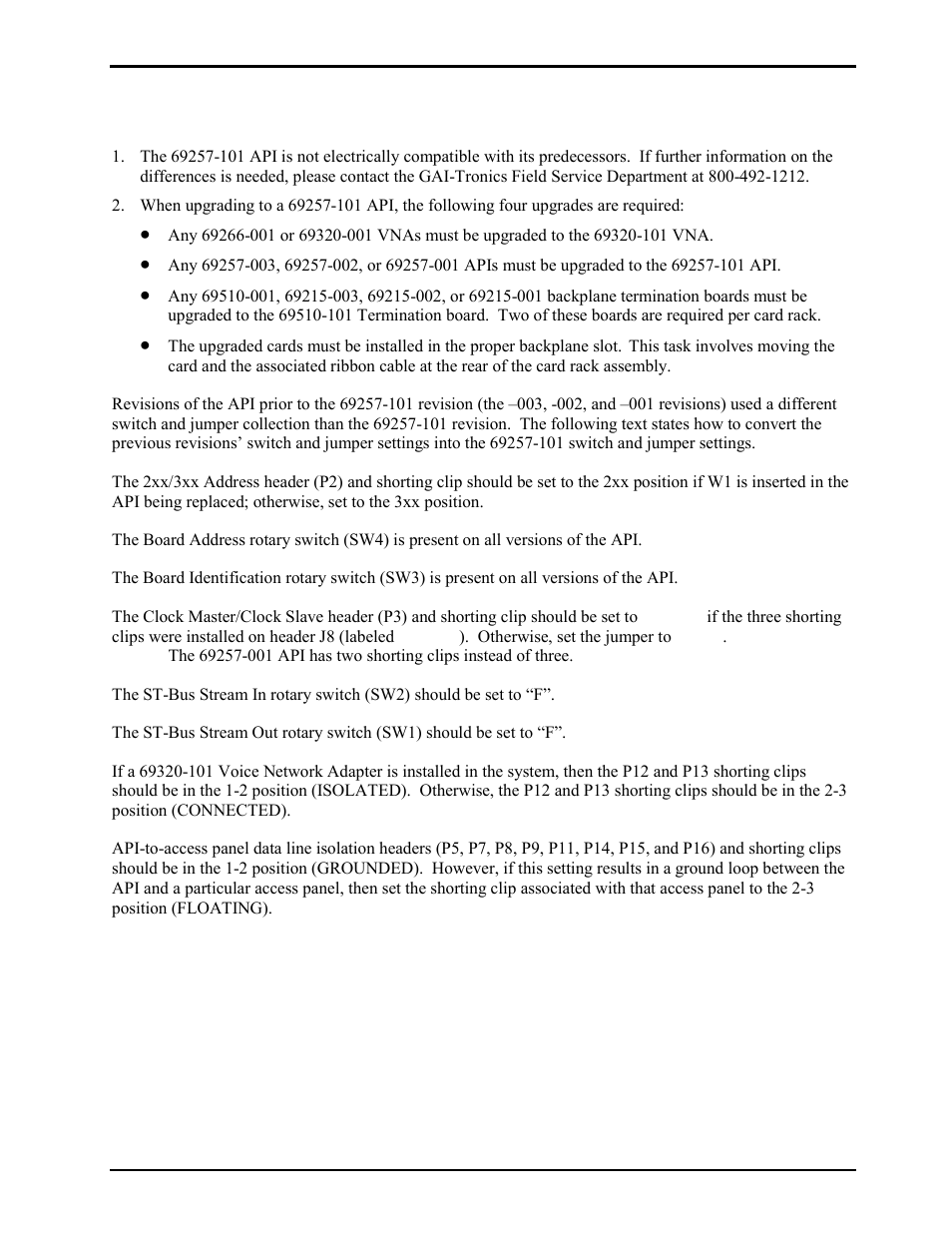 GAI-Tronics 69257-101 Access Panel Interface (API) User Manual | Page 5 / 8