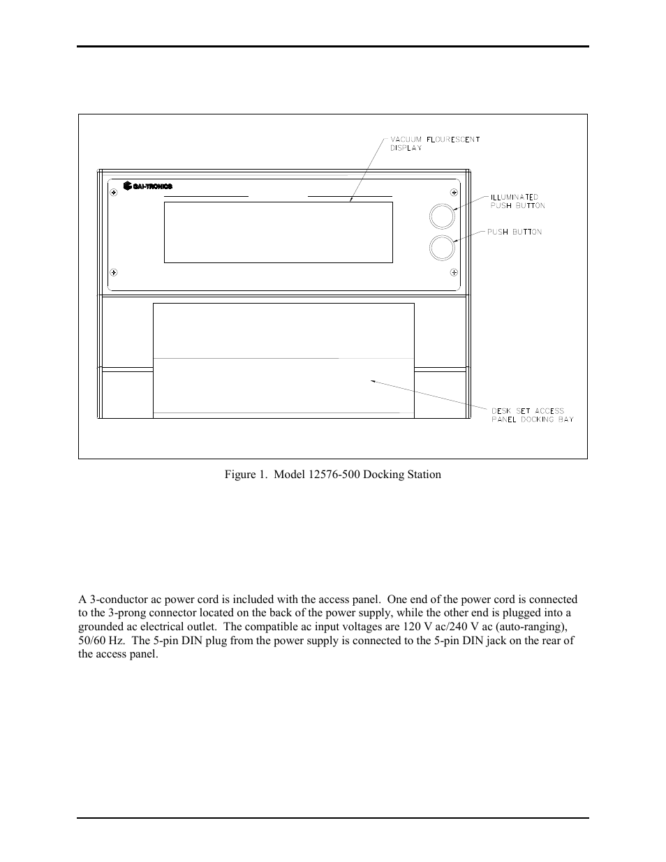 Hardware configuration, Interfaces | GAI-Tronics 12576-500 Deskset Panel Docking Station with VFD User Manual | Page 2 / 8