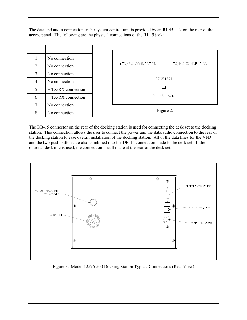 GAI-Tronics 12576-500 Deskset Panel Docking Station with VFD User Manual | Page 3 / 8
