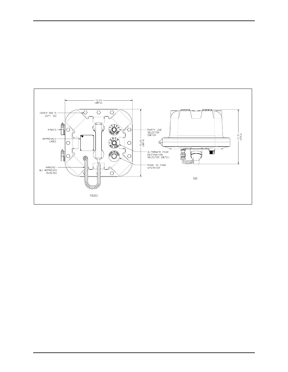 Hardware configuration | GAI-Tronics 7085-004-UL, 7085-004-EX SmartSeries Multi-Party Hazardous Area Handset/Speaker Amplifier Enclosure w/ Alternate Page User Manual | Page 3 / 13