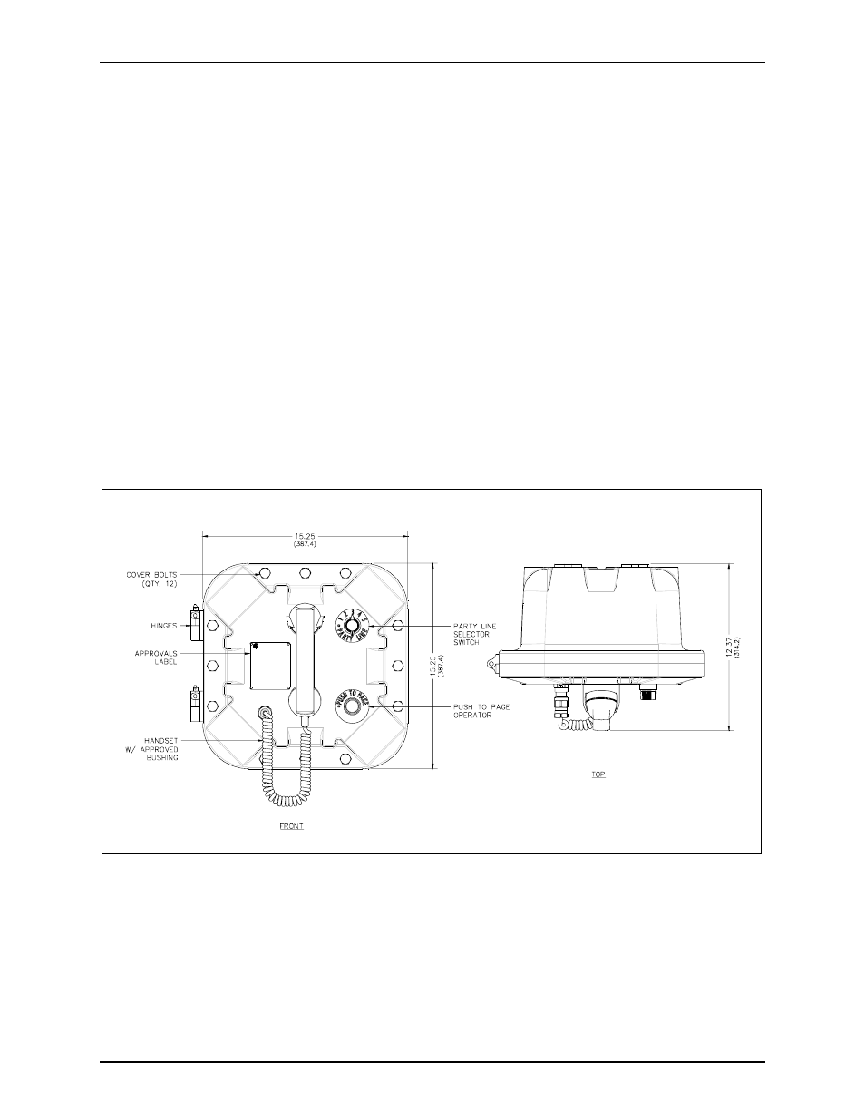 Enclosure placement, Hardware configuration | GAI-Tronics 7085-005-UL, 7085-005-EX SmartSeries Multi-Party Hazardous Area Handset/Speaker Amplifier Enclosure w/ RTU Control User Manual | Page 3 / 16