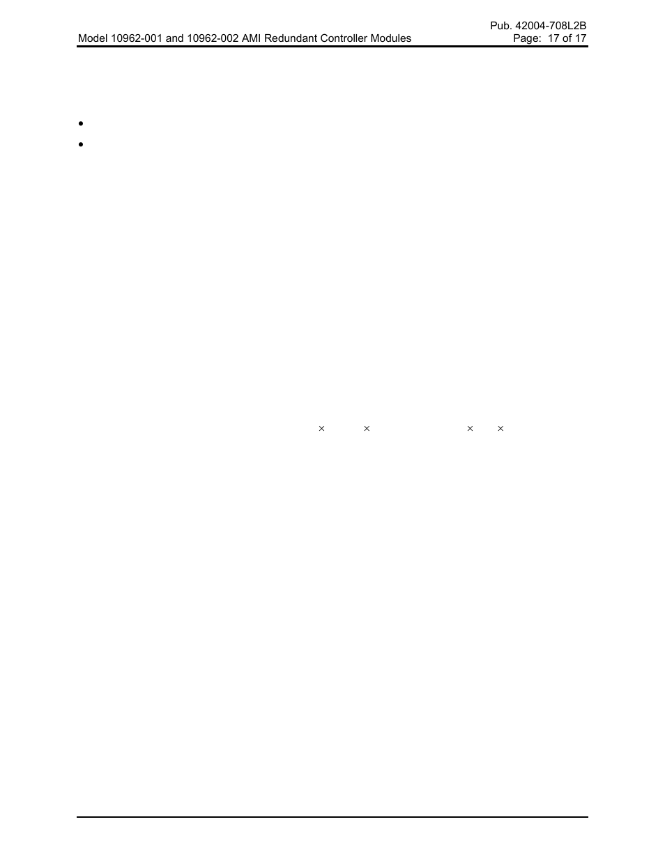 Specifications | GAI-Tronics 10962-001, 10962-002 AMI Redundant Controller Modules User Manual | Page 17 / 18