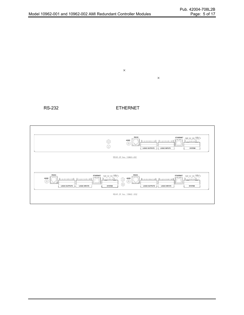 Installation, Mounting, Wiring terminations | Figure 5. redundant controllers - rear panels | GAI-Tronics 10962-001, 10962-002 AMI Redundant Controller Modules User Manual | Page 5 / 18