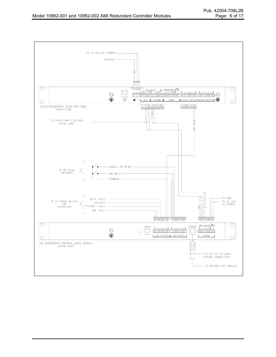 GAI-Tronics 10962-001, 10962-002 AMI Redundant Controller Modules User Manual | Page 6 / 18