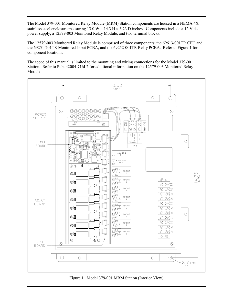 GAI-Tronics 379-001 Monitored Relay Module (MRM) Station User Manual | Page 2 / 10