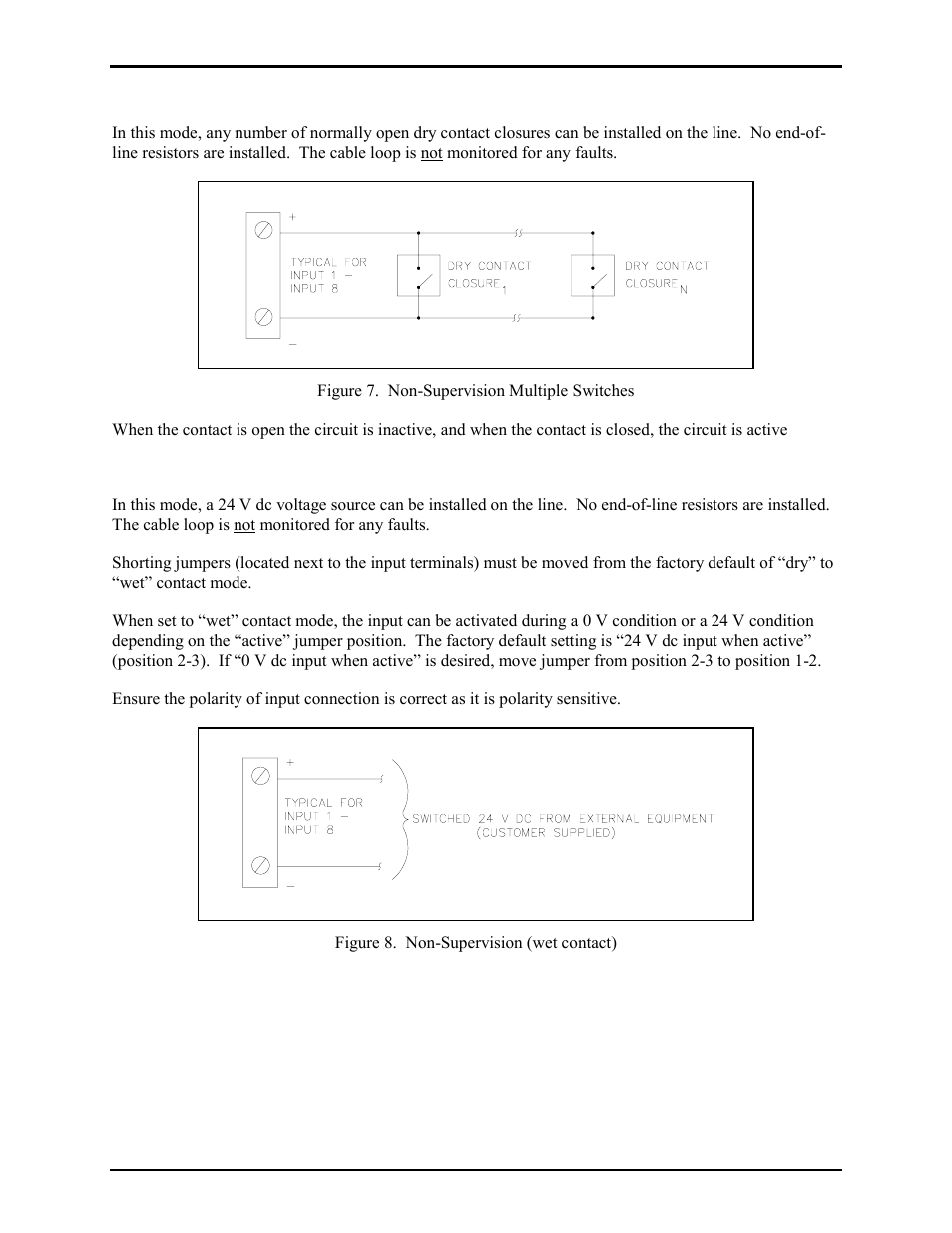 Mode 5: idc non-supervision (24 v dc) | GAI-Tronics 379-001 Monitored Relay Module (MRM) Station User Manual | Page 8 / 10