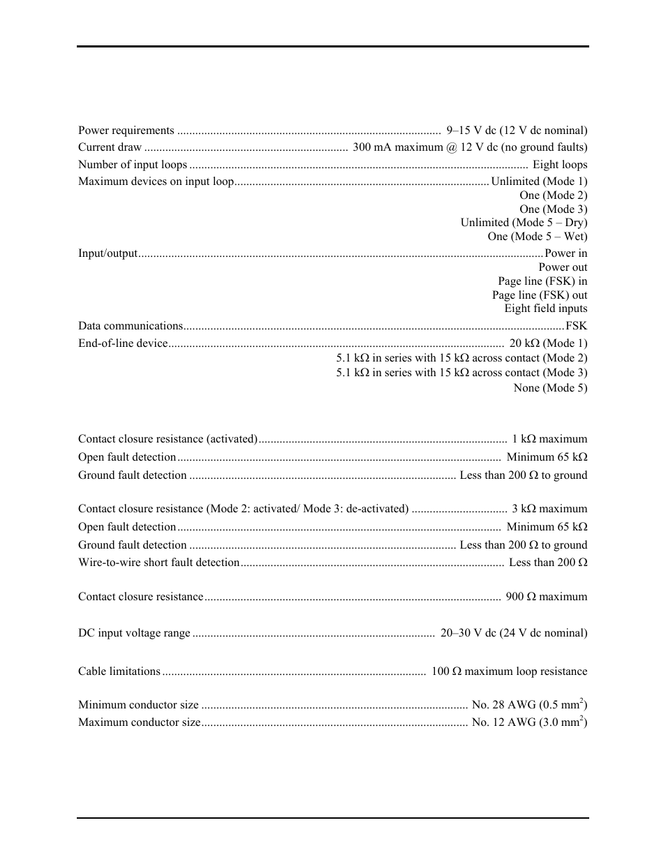 Specifications | GAI-Tronics 12578-003 Monitored Input Module (MIM) User Manual | Page 11 / 13
