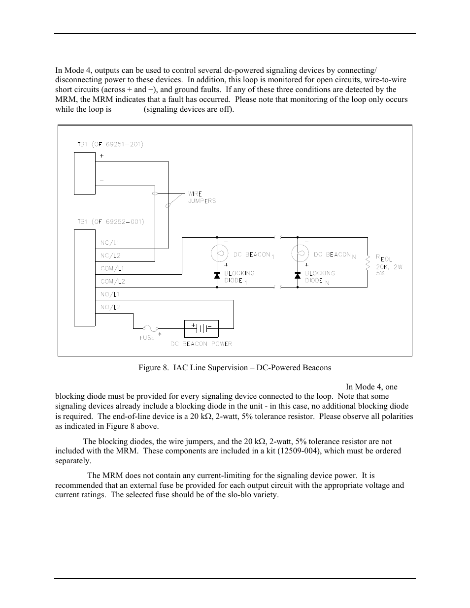 Mode 4: iac line supervision | GAI-Tronics 12579-003 Monitored Relay Module (MRM) User Manual | Page 10 / 17