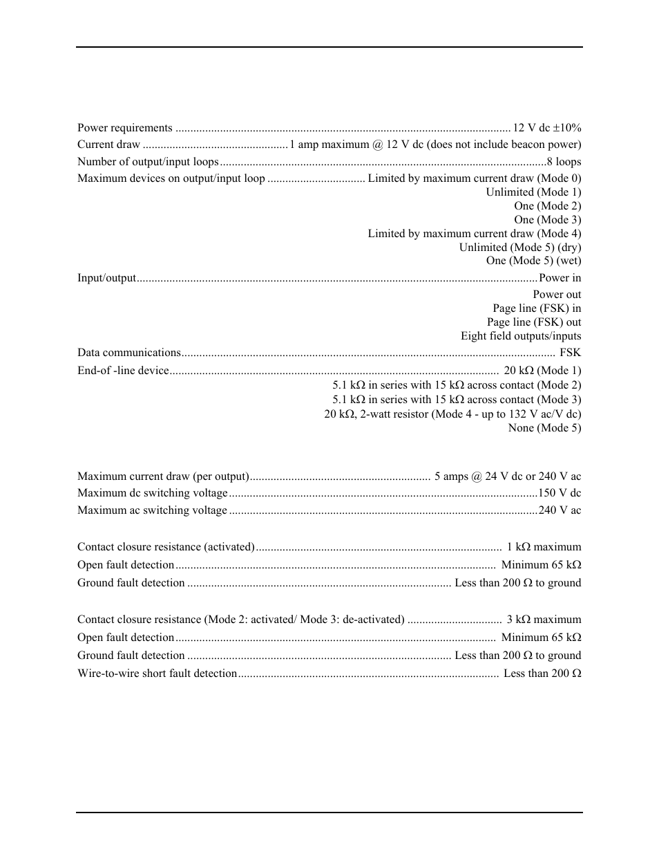 Specifications | GAI-Tronics 12579-003 Monitored Relay Module (MRM) User Manual | Page 15 / 17