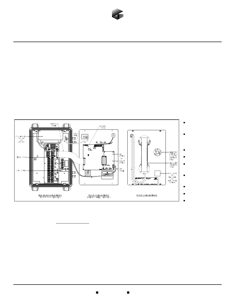 GAI-Tronics ICS  Page/Part Weatherproof Handset/Speaker Amplifier Station User Manual | 4 pages
