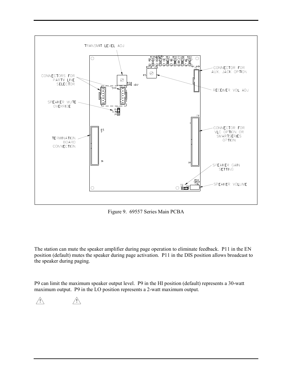 Jumper settings, Speaker mute, Speaker gain setting | GAI-Tronics ICS  Hazardous Area Page/Party Stations User Manual | Page 12 / 34