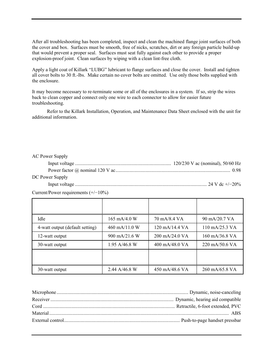Attaching the front cover, Specifications | GAI-Tronics ICS  Hazardous Area Page/Party Stations User Manual | Page 31 / 34