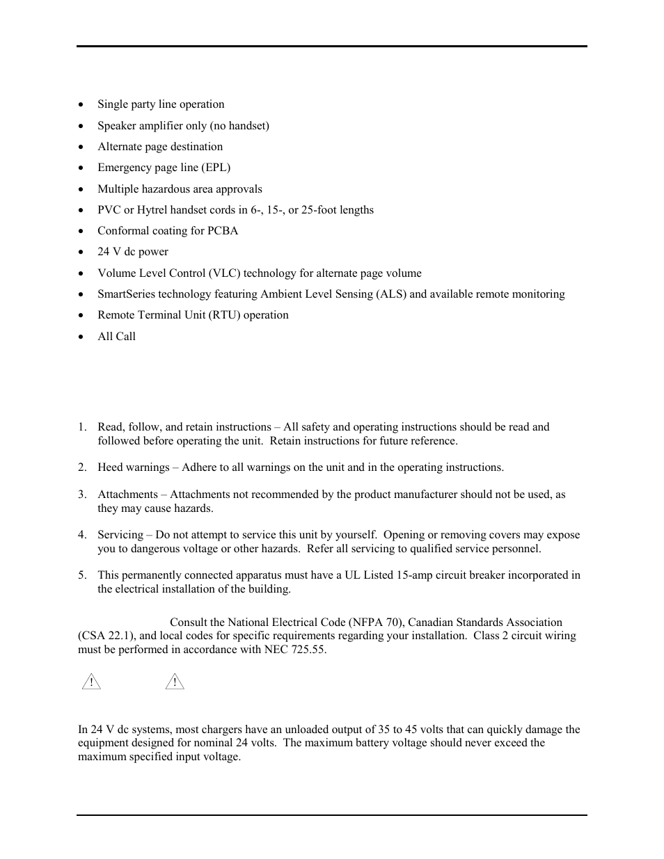 Options, Installation, Important safety instructions | GAI-Tronics ICS  Hazardous Area Page/Party Stations User Manual | Page 4 / 34
