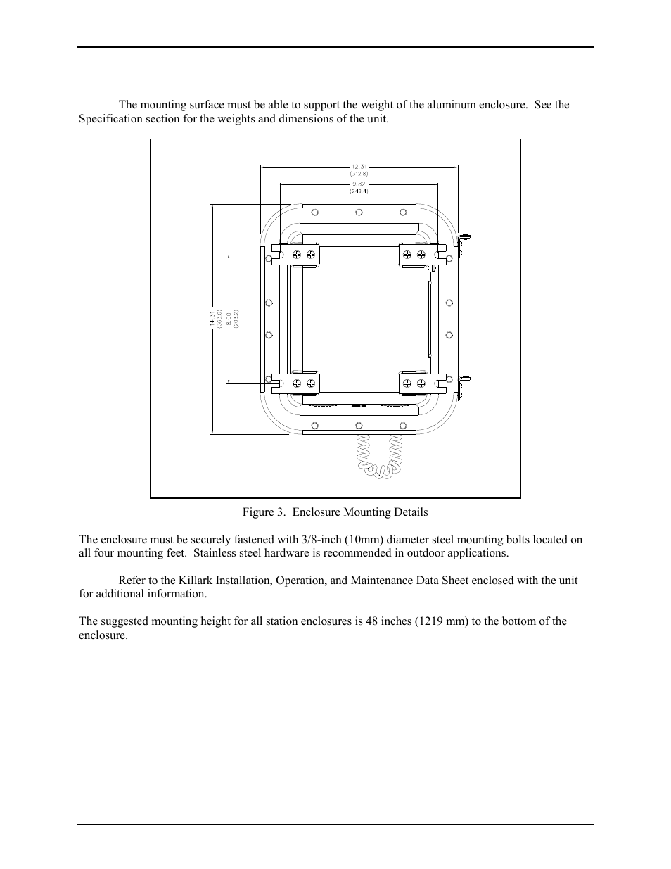 Mounting the enclosure | GAI-Tronics ICS  Hazardous Area Page/Party Stations User Manual | Page 6 / 34