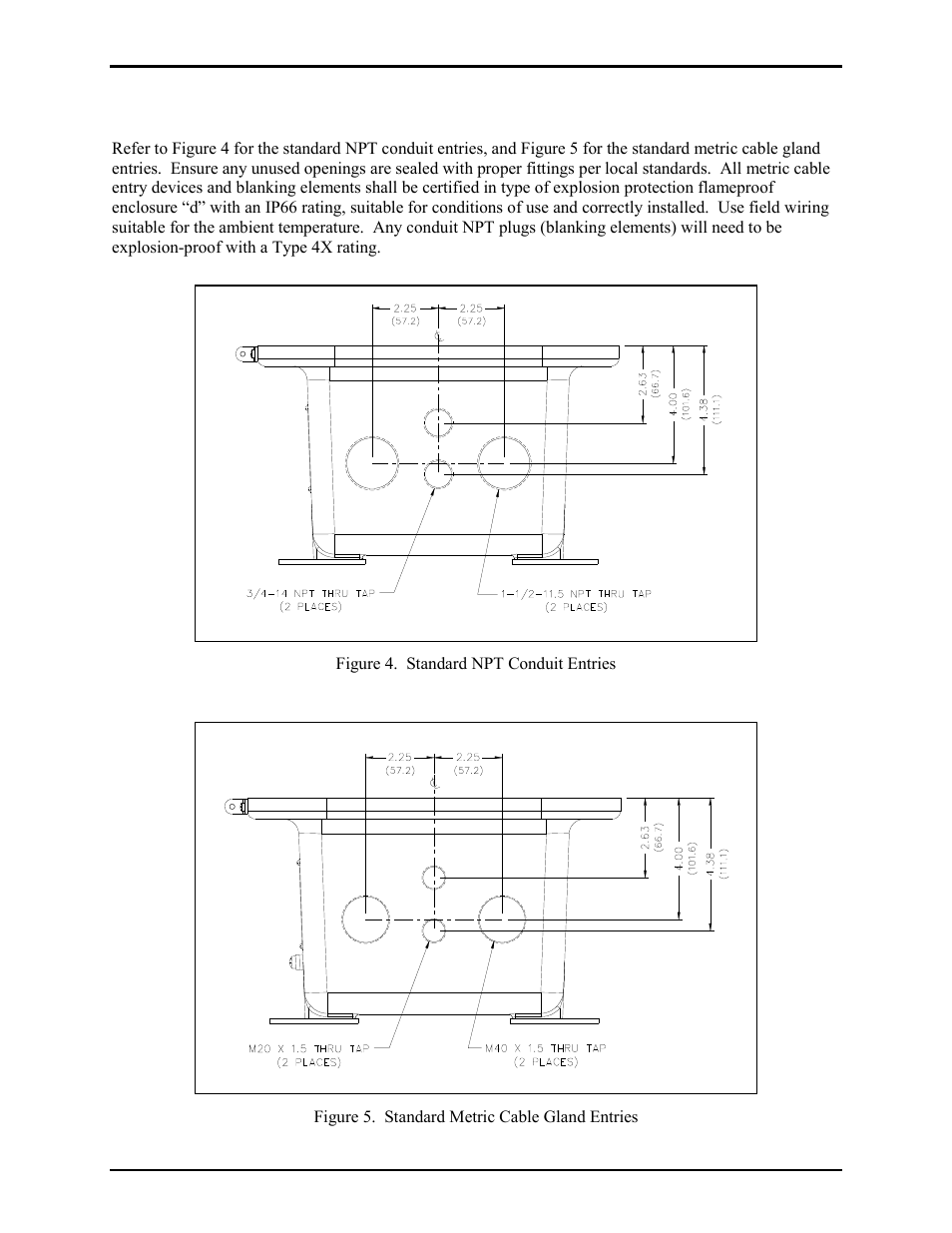 Cable entries | GAI-Tronics ICS  Hazardous Area Page/Party Stations User Manual | Page 7 / 34